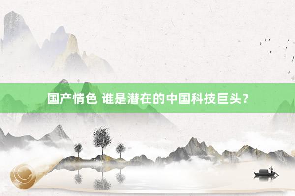 国产情色 谁是潜在的中国科技巨头？